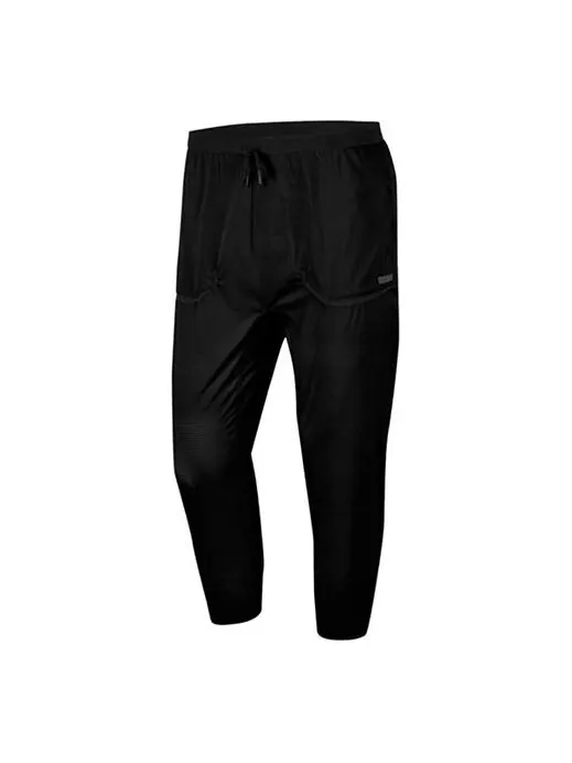 Брюки solid color casual running pants black Nike — изображение 1 из 4, черный