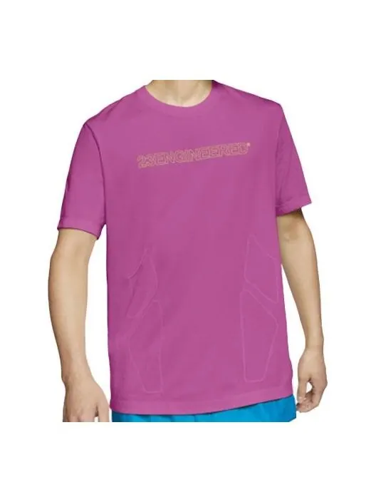 Футболка 23, футболка Engineered Dri Fit Air Jordan — изображение 1 из 4, фиолетовый красный