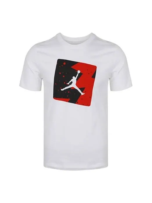 Футболка с принтом на груди у бассейна с коротким рукавом Air Jordan — изображение 1 из 4, белый