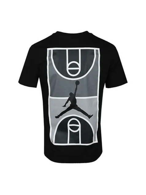 Футболка back stadium large printing short sleeve black Air Jordan — изображение 1 из 4, черный