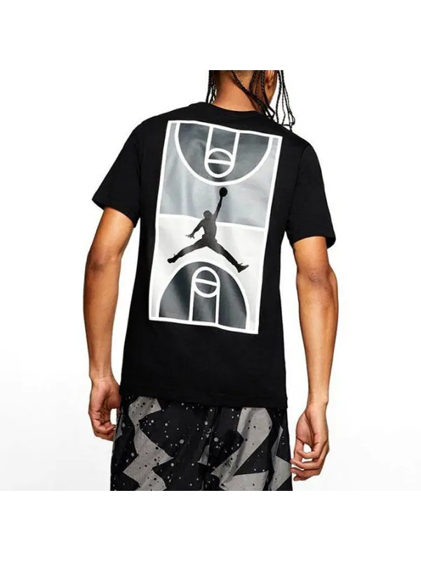 Футболка back stadium large printing short sleeve black Air Jordan — изображение 4 из 4, черный
