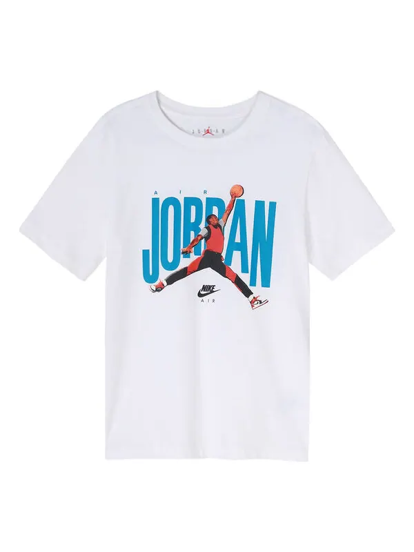 Футболка с принтом логотипа, круглый вырез, короткий рукав, Air Jordan — изображение 1 из 4, белый