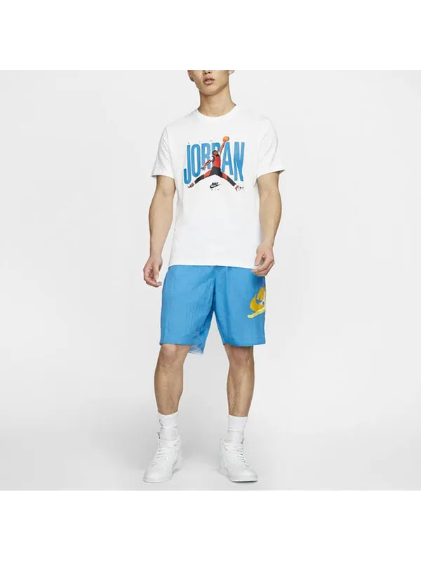 Футболка с принтом логотипа, круглый вырез, короткий рукав, Air Jordan — изображение 3 из 4, белый