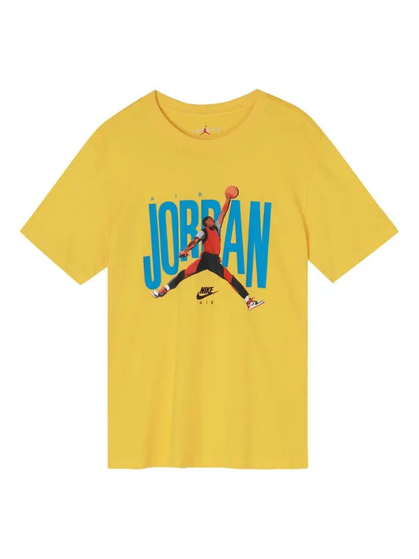 Футболка men's design short sleeve yellow t-shirt Air Jordan — изображение 1 из 4, желтый
