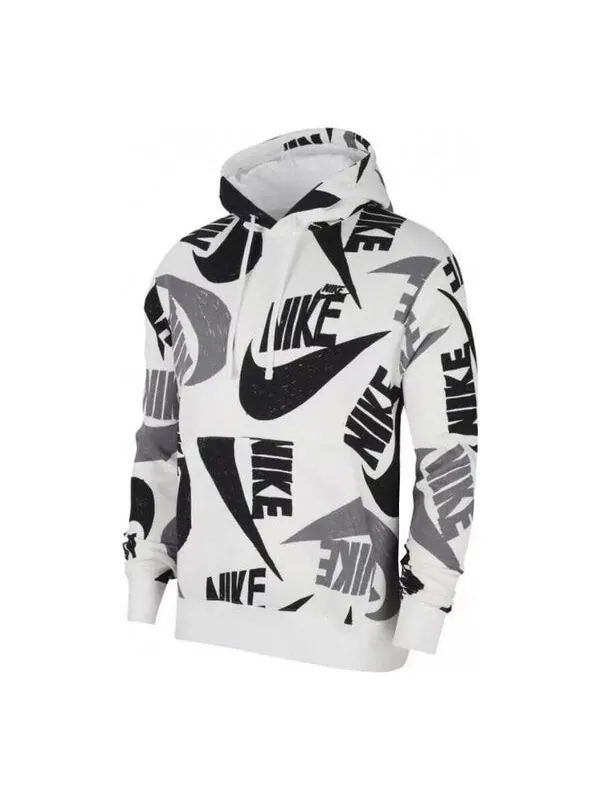 Толстовка спортивная одежда клубный свитер толстовка с капюшоном Nike — изображение 1 из 3, белый/черный