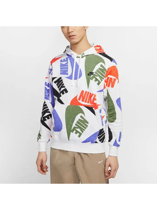 Толстовка Nike AS Men's Nike Sportswear Club PO BBAOP1 Team Orange — изображение 3 из 4, оранжевый