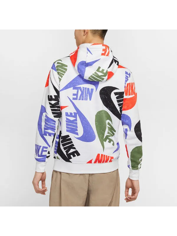 Толстовка Nike AS Men's Nike Sportswear Club PO BBAOP1 Team Orange — изображение 4 из 4, оранжевый