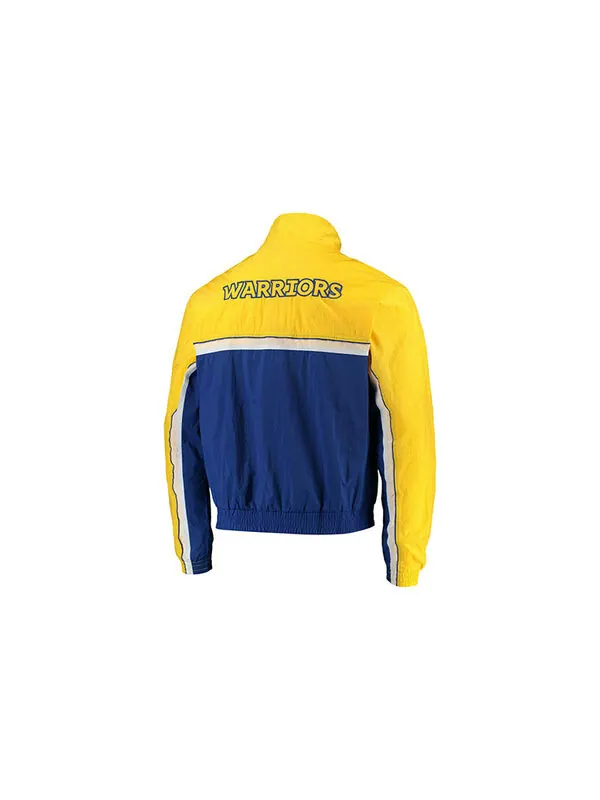 Куртка Nike NBA Golden State Warriors Athleisure Casual Sports Jacket Yellow Blue Colorblock — изображение 2 из 2, мульти