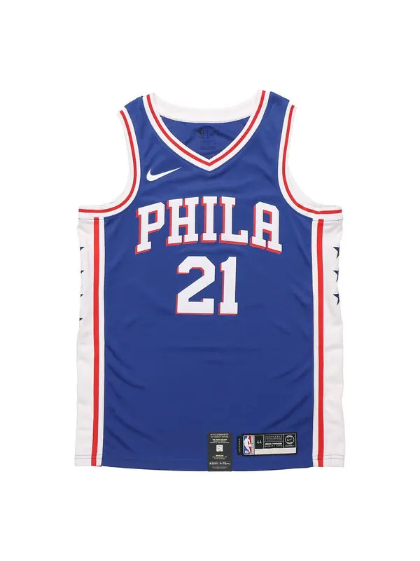 Футболка филадельфия 76ers джоэл эмбиид № 21 футболка Nike — изображение 1 из 4, синий