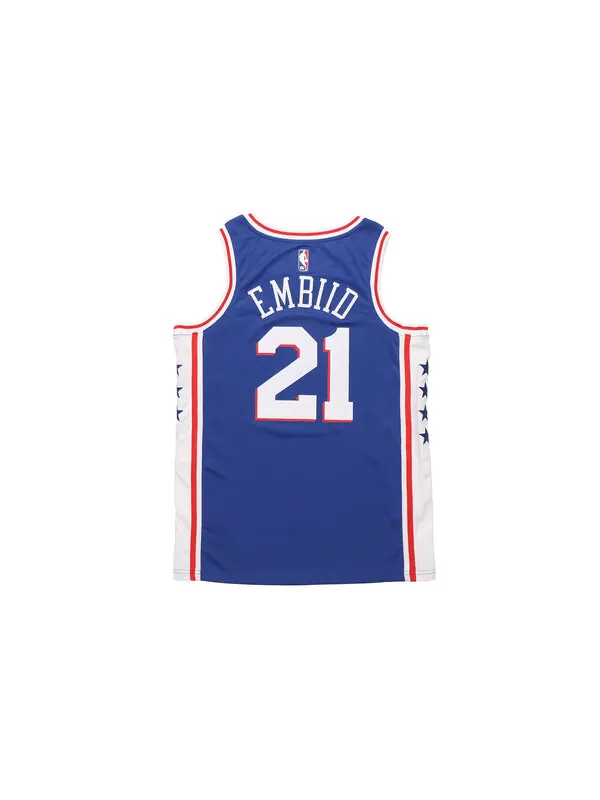 Футболка филадельфия 76ers джоэл эмбиид № 21 футболка Nike — изображение 2 из 4, синий