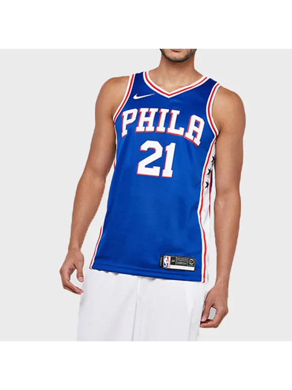 Футболка филадельфия 76ers джоэл эмбиид № 21 футболка Nike — изображение 4 из 4, синий