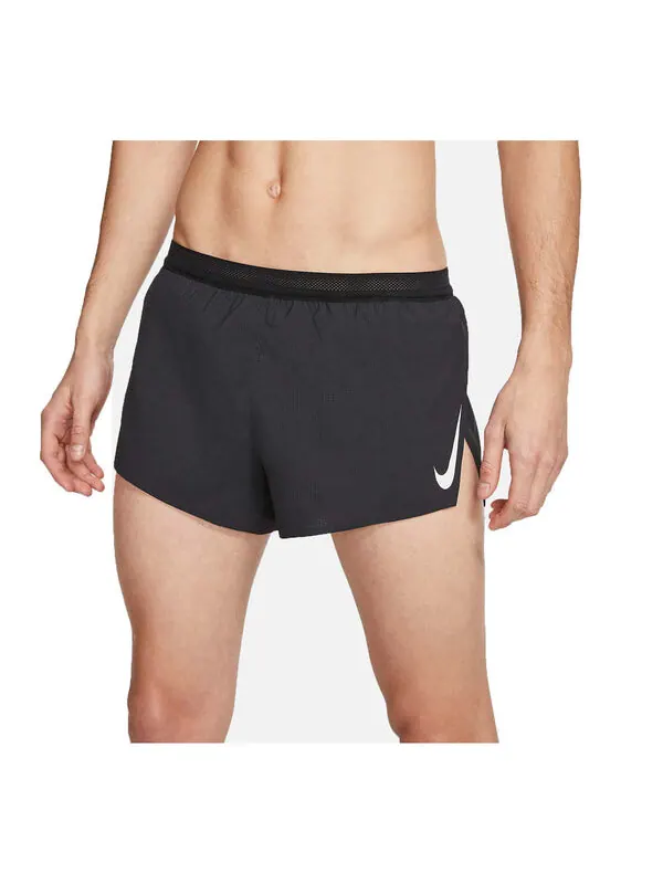 Шорты Aeroswift 2in short подкладка гоночные шорты Nike — изображение 1 из 2, черный/белый