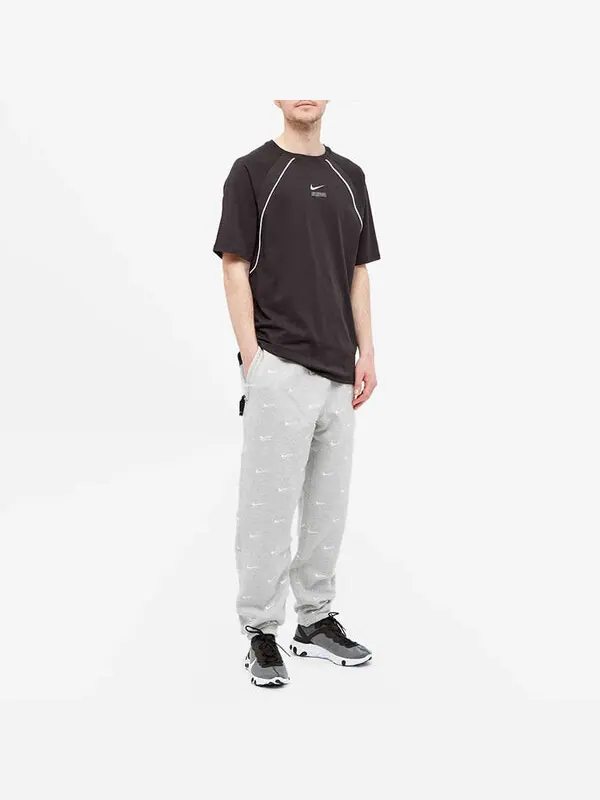 Брюки Men's Nike NRG Swoosh Logo Printing Casual Sports Pants/Trousers/Joggers Gray — изображение 2 из 4, серый