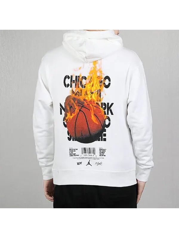 Толстовка Air Jordan Legacy Basketball hooded Pullover White — изображение 4 из 4, белый