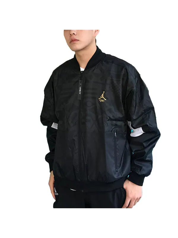 Куртка Air Jordan Stand Collar Casual Jacket Men's Black — изображение 3 из 4, черный