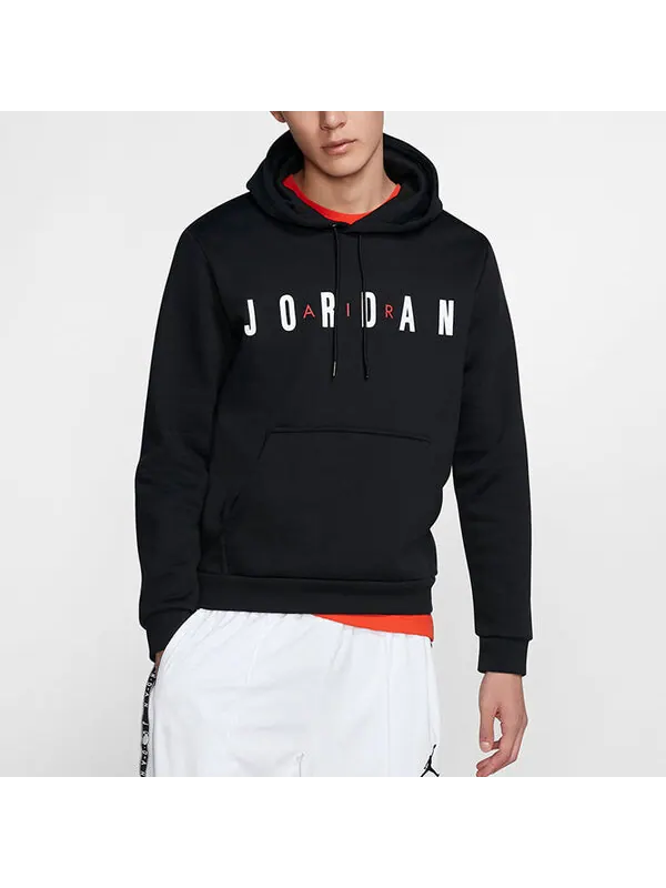 Толстовка Men's Air Jordan Air Flight Fleece Black — изображение 3 из 4, черный