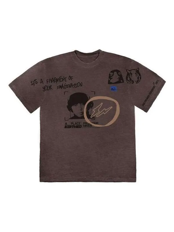 Футболка cactus jack for fragment hiroshi tee 'brown pepper' Travis Scott — изображение 1 из 2, коричневый