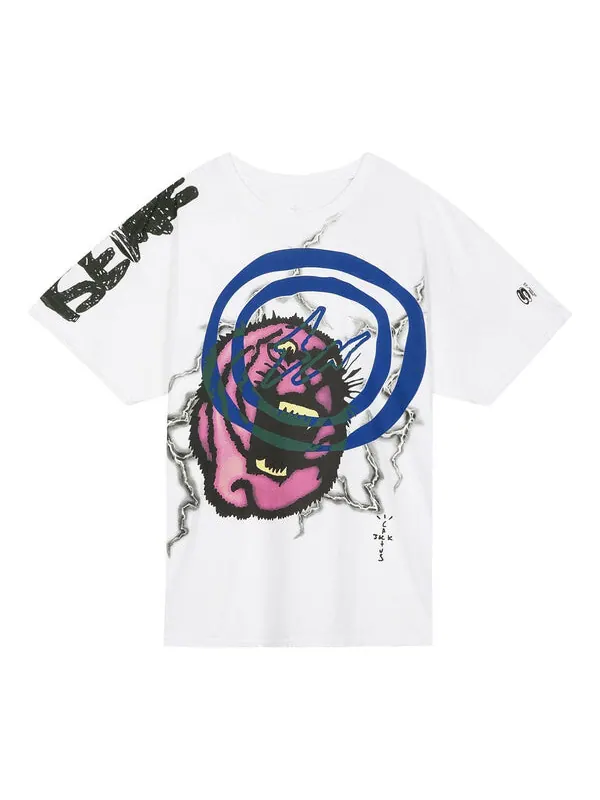 Футболка cactus jack x fragment design tee 'white' Travis Scott — изображение 1 из 2, белый