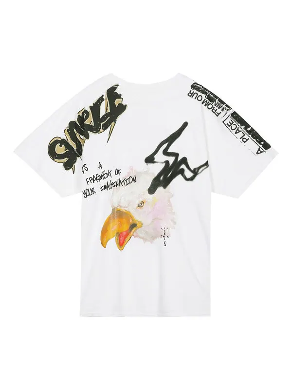 Футболка cactus jack x fragment design tee 'white' Travis Scott — изображение 2 из 2, белый