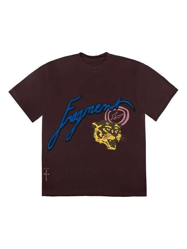Футболка cactus jack for fragment icons tee 'brown' Travis Scott — изображение 1 из 2, коричневый