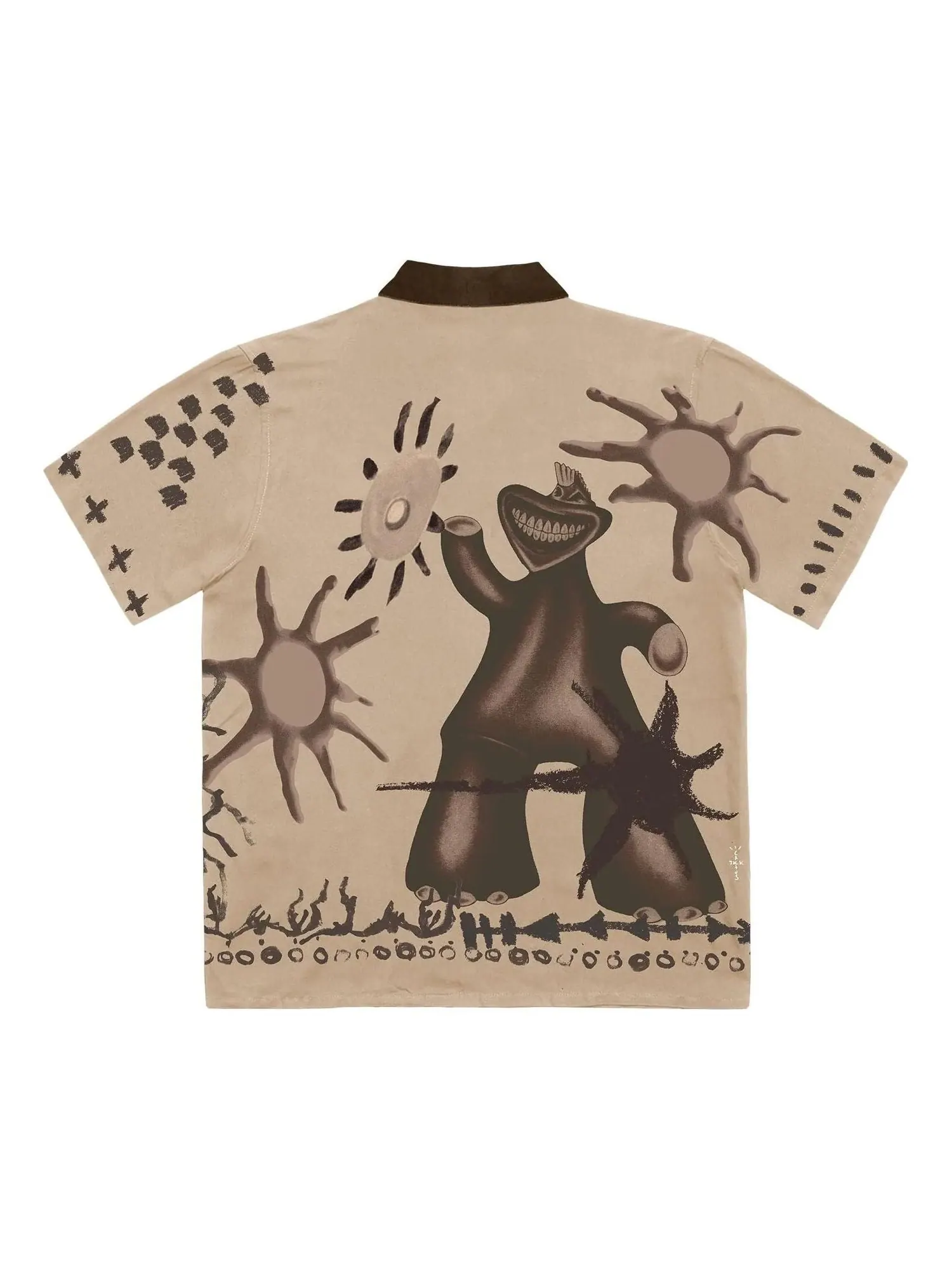 Рубашка Travis Scott Cactus Jack FW22 Painter's Button Up Shirt 'Tan' — изображение 2 из 2, бежевый