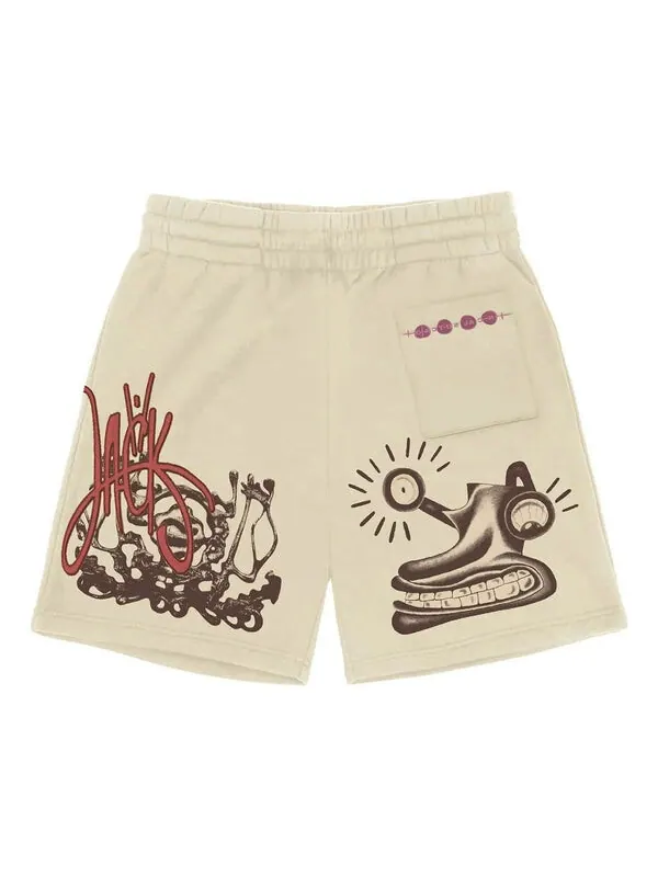 Шорты cactus jack fw22 character shorts 'natural' Travis Scott — изображение 2 из 2, бежевый
