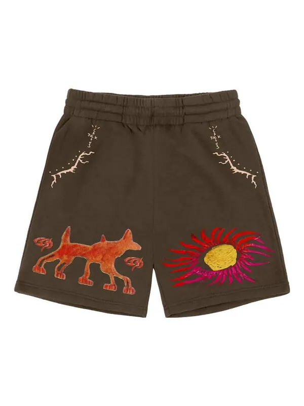Шорты cactus jack fw22 sun shorts 'brown' Travis Scott — изображение 1 из 2, коричневый