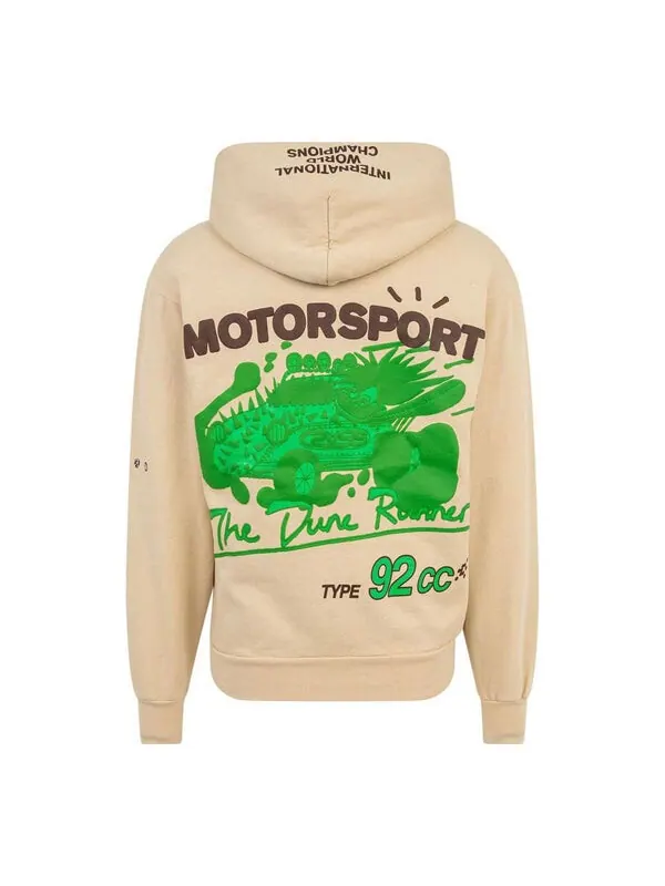 Толстовка cactus jack fw22 motor sport hoodie 'medium olive' Travis Scott — изображение 2 из 2, оливковый