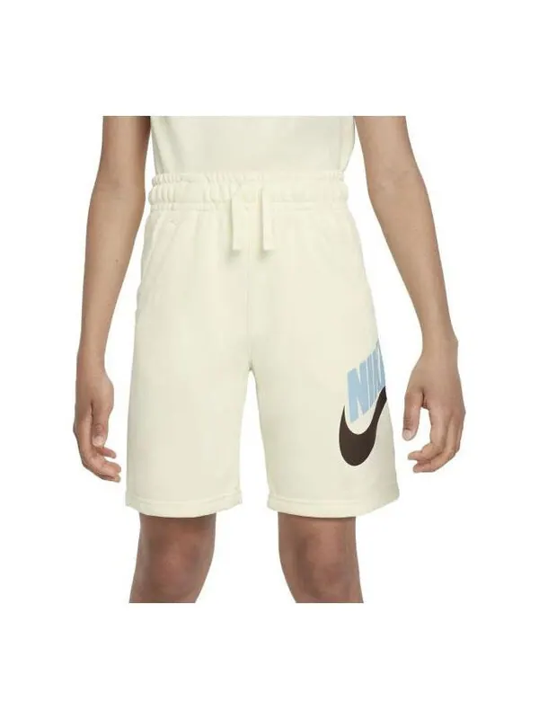 Шорты спортивная одежда клуб флис Nike — изображение 1 из 4, бежевый/белый/мульти