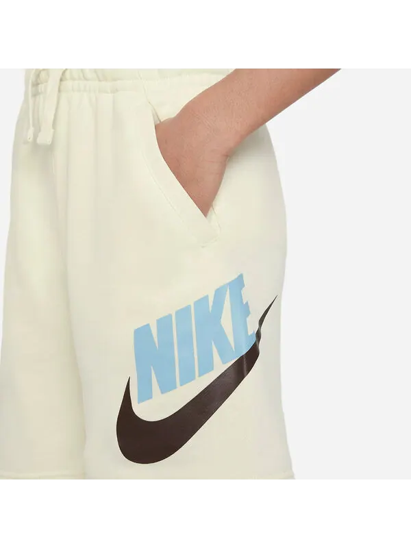 Шорты спортивная одежда клуб флис Nike — изображение 2 из 4, бежевый/белый/мульти