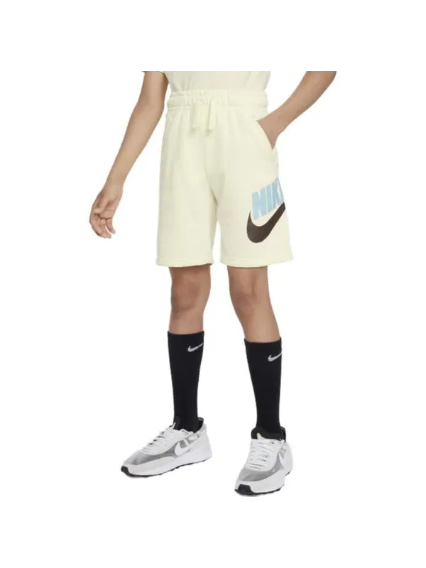 Шорты спортивная одежда клуб флис Nike — изображение 3 из 4, бежевый/белый/мульти