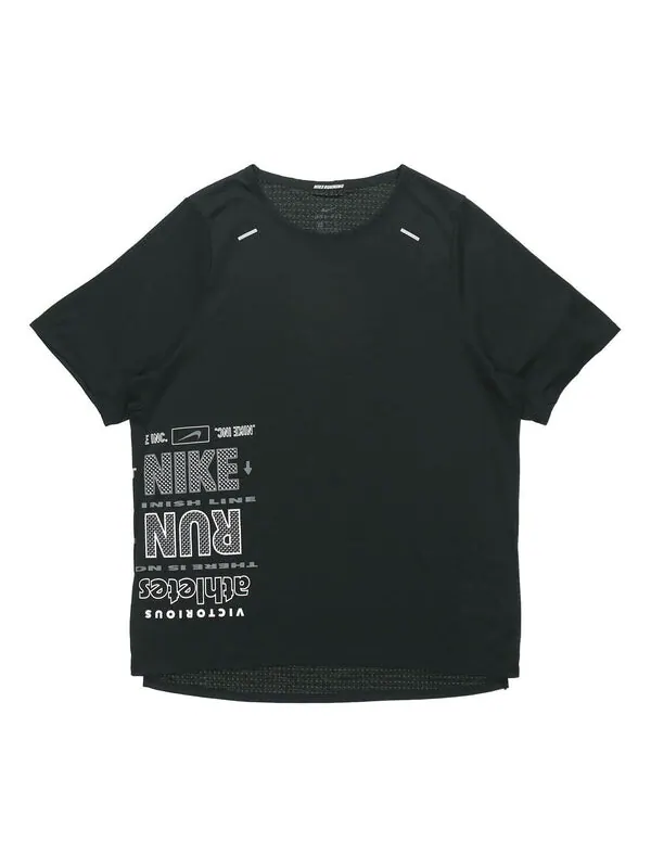 Футболка rise 365 future fast run running short sleeve black Nike — изображение 1 из 4, черный