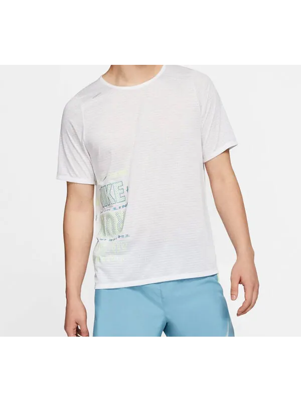 Футболка rise 365 future fast run running с коротким рукавом Nike — изображение 2 из 3, белый