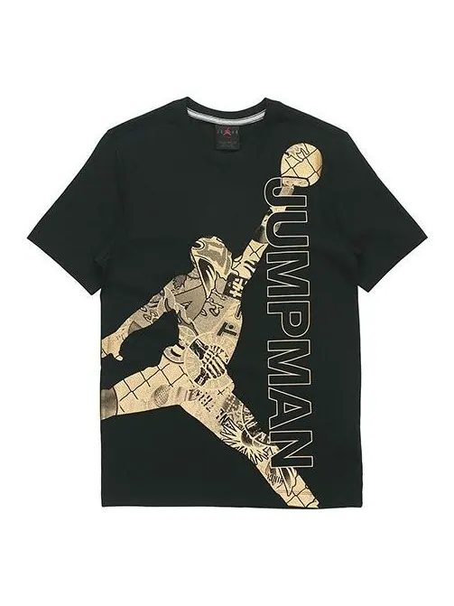Футболка jumpman flying man с принтом логотипа короткий рукав Air Jordan — изображение 1 из 4, черный