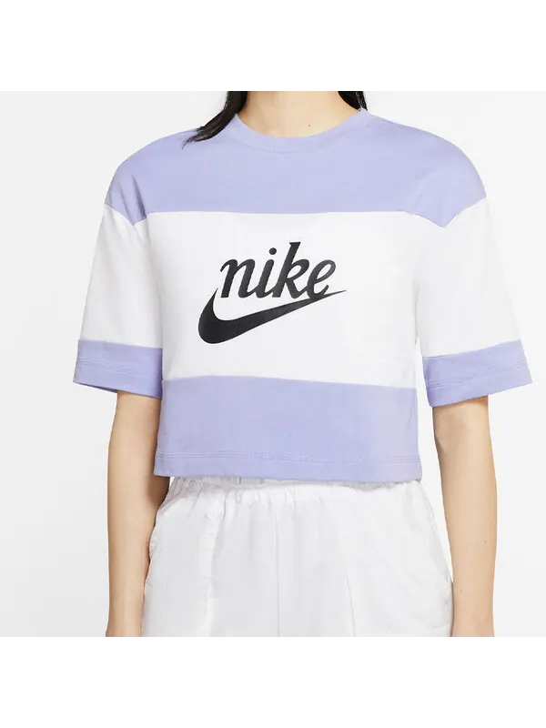 Футболка с цветными блоками, с круглым вырезом и короткими рукавами Nike — изображение 2 из 4, светлый фиолетовый