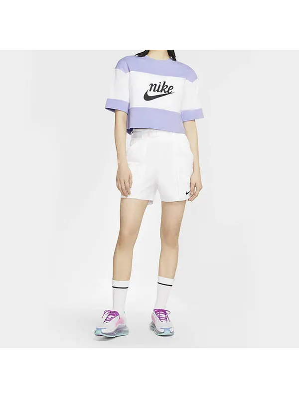 Футболка с цветными блоками, с круглым вырезом и короткими рукавами Nike — изображение 4 из 4, светлый фиолетовый