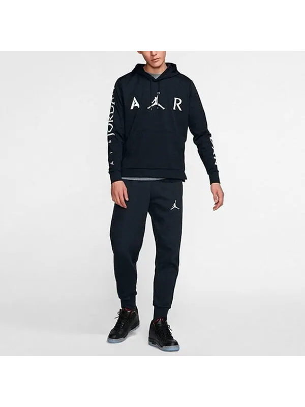 Толстовка Men's Air Jordan Casual Pullover Black — изображение 3 из 4, черный