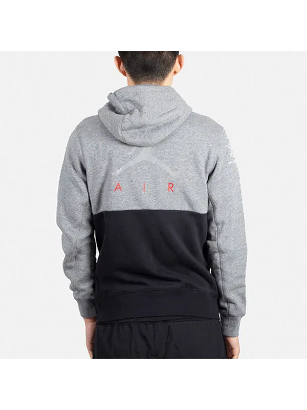 Куртка Air Jordan Basketball Casual Sports Hooded Jacket Black Gray Colorblock — изображение 2 из 2, мульти