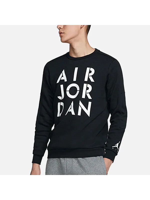Толстовка с капюшоном с принтом алфавита и круглым воротом, Air Jordan — изображение 4 из 4, черный