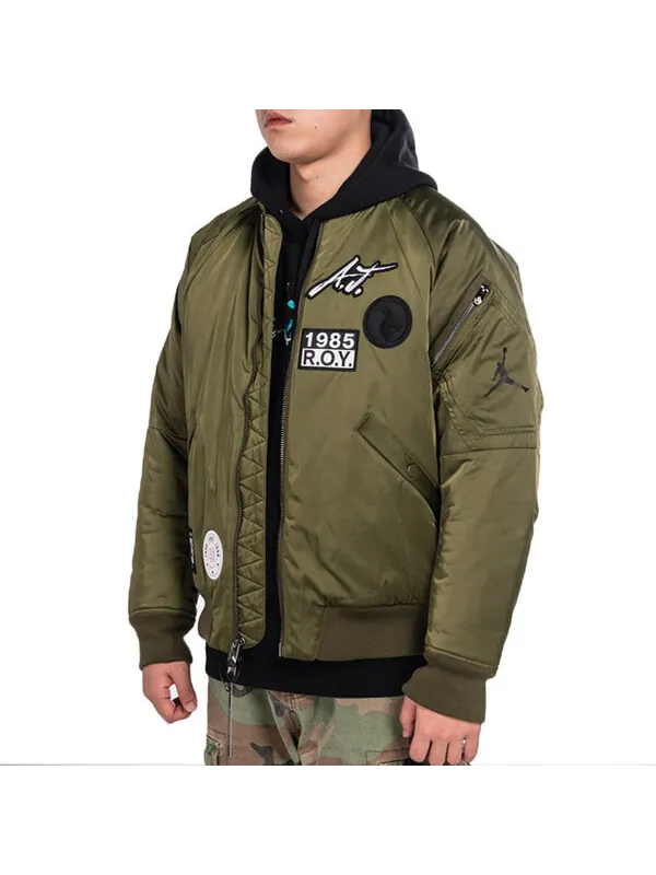 Куртка Air Jordan MA-1 Patch Logo Jacket Green — изображение 3 из 4, зеленый