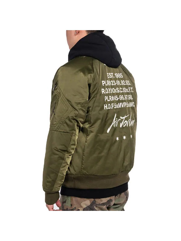Куртка Air Jordan MA-1 Patch Logo Jacket Green — изображение 4 из 4, зеленый