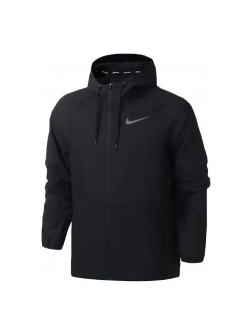 Куртка Nike Flex Full-length zipper Cardigan Woven Sports Jacket Black — изображение 1 из 4, черный