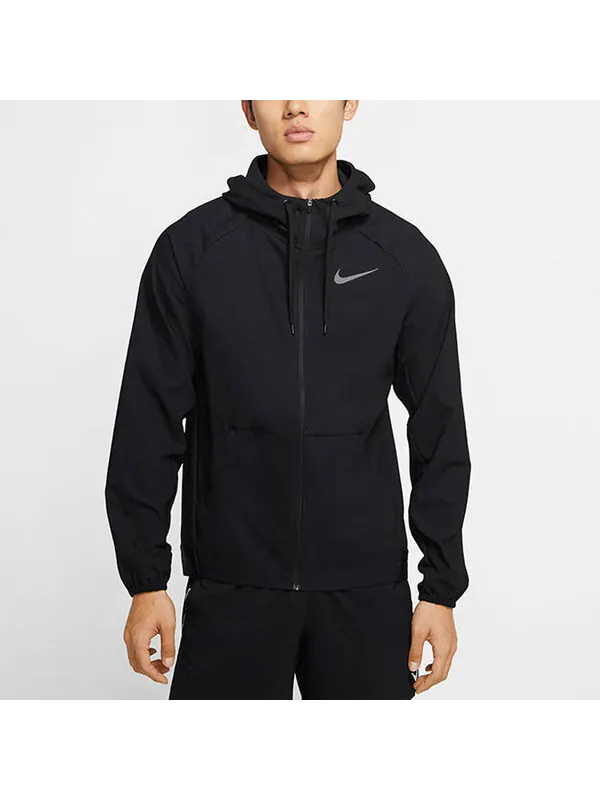 Куртка Nike Flex Full-length zipper Cardigan Woven Sports Jacket Black — изображение 4 из 4, черный
