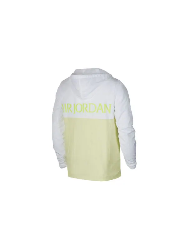 Куртка Air Jordan Alphabet Printing Basketball Sports Hooded Jacket White Yellow — изображение 2 из 2, белый/желтый