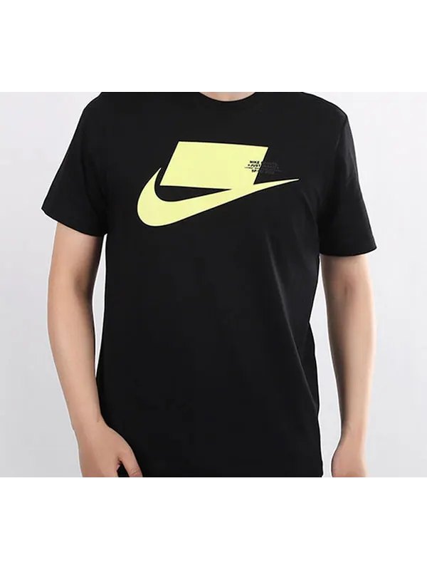 Футболка sportswear chest large printing short sleeve black yellow blackyellow Nike — изображение 4 из 4, желтый