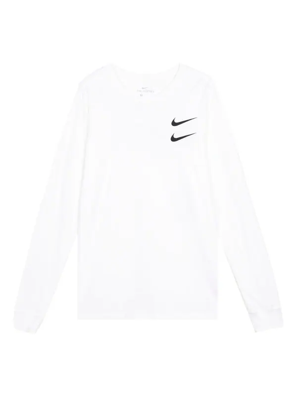Футболка sportswear swoosh ls tee us edition round neck long sleeves white Nike — изображение 1 из 4, белый