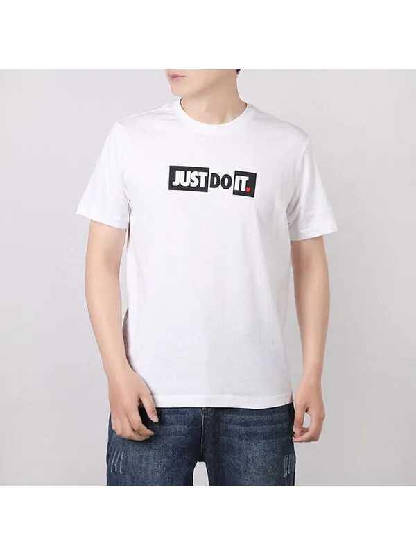Футболка Nike Sportswear JDI Short Sleeve White Black — изображение 3 из 4, черный