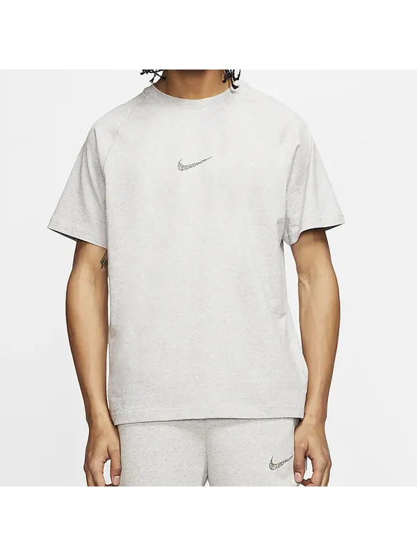 Футболка sportswear casual training round neck short sleeve gray Nike — изображение 3 из 4, серый