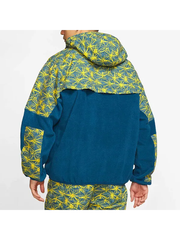 Куртка Nike Printing Splicing Big Pocket Pullover polar fleece Hooded Jacket Green — изображение 3 из 3, зеленый