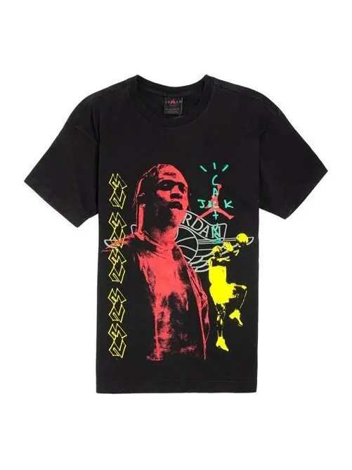 Футболка x cactus jack от travis scott mj 1 футболка Air Jordan — изображение 1 из 2, черный